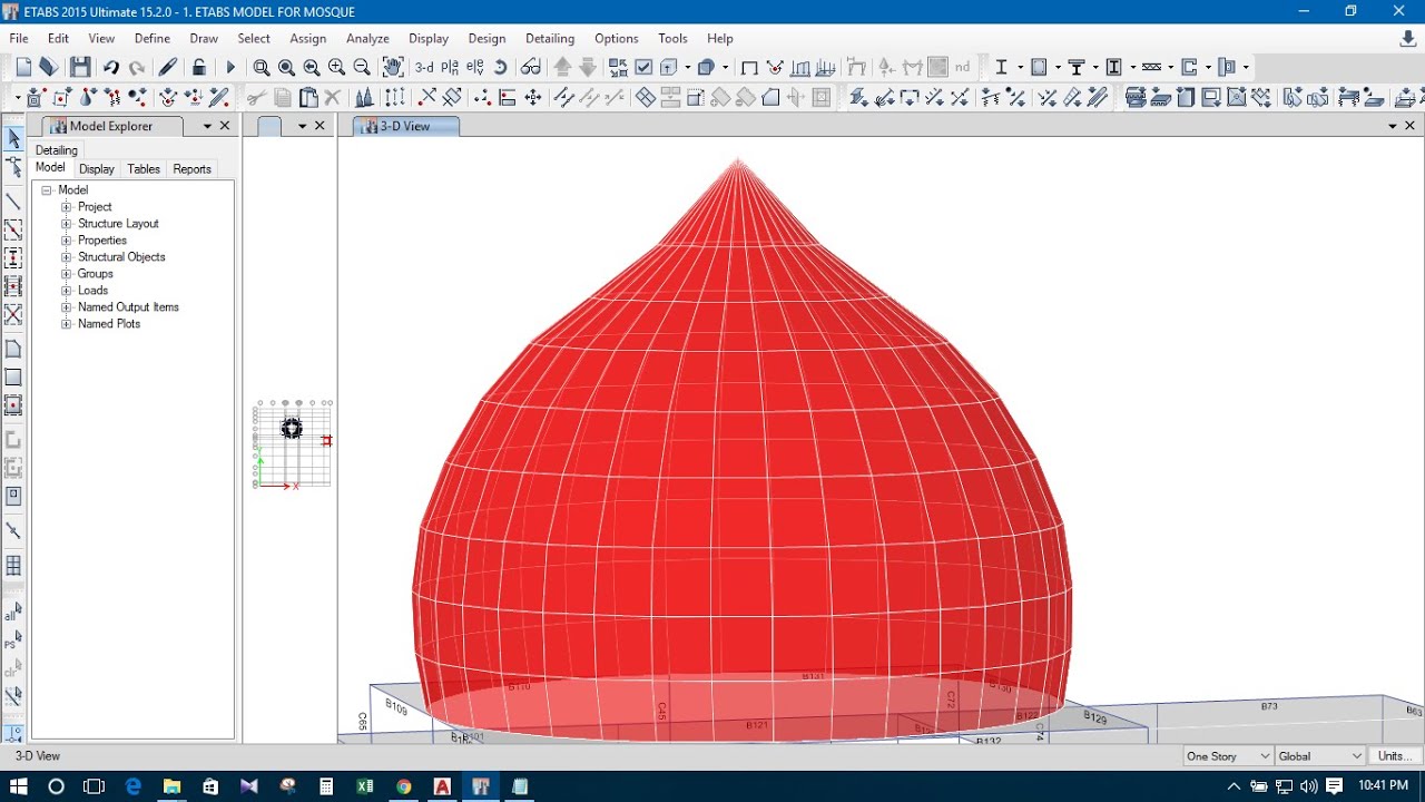 HOW TO MODEL DOME IN ETABS