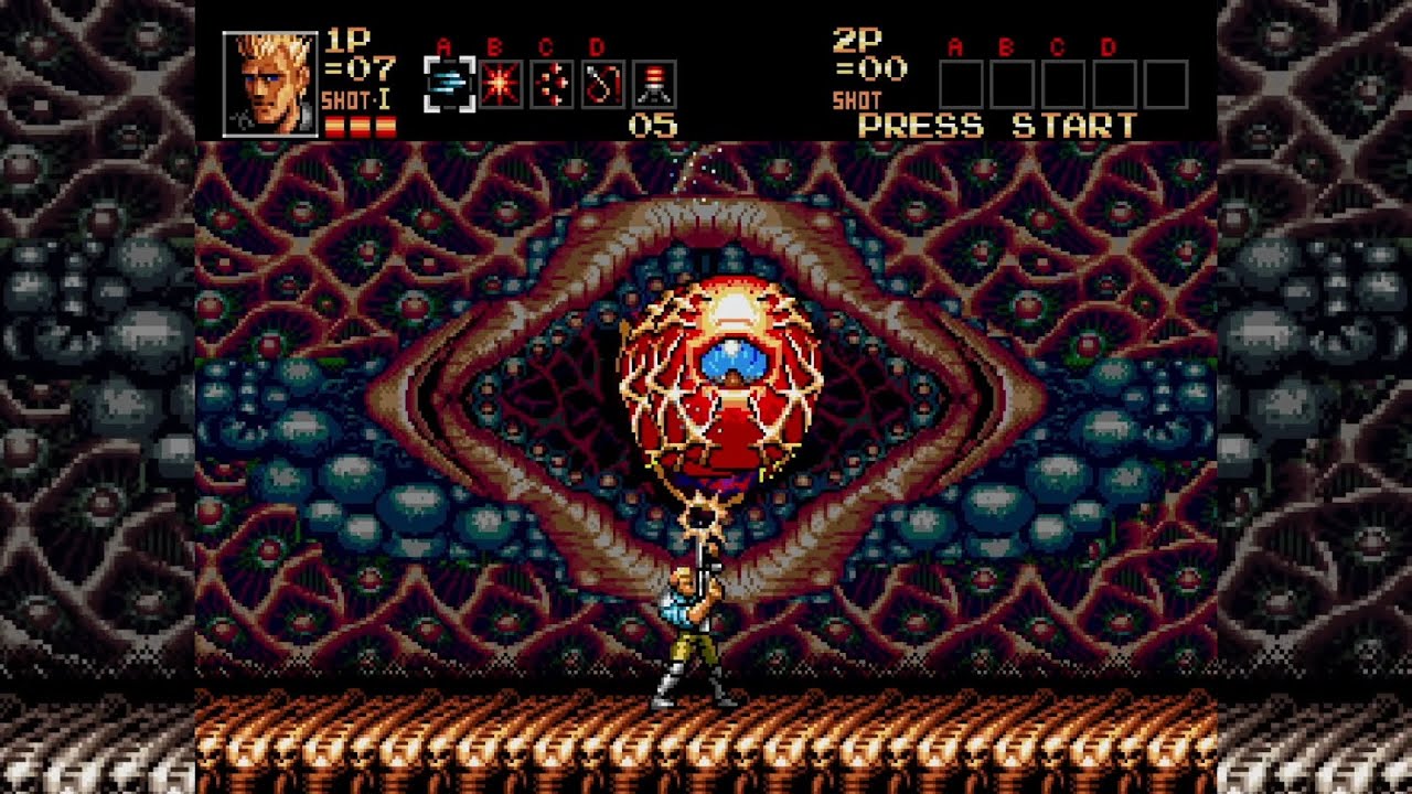 Contra: the Hard Corps (j), Ray, no damage, путь 1-1. Прохождение (walkthrough)