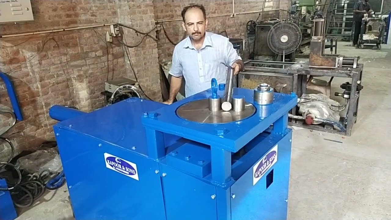 hydraulic 45mm rod bending machine. +91-8427858007