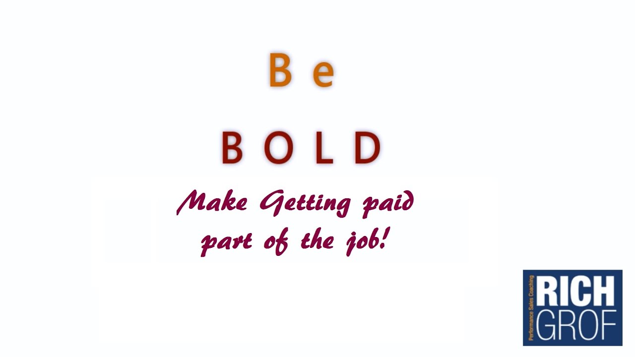 Getting Paid - Rich Grof Sales Coaching for Small Business