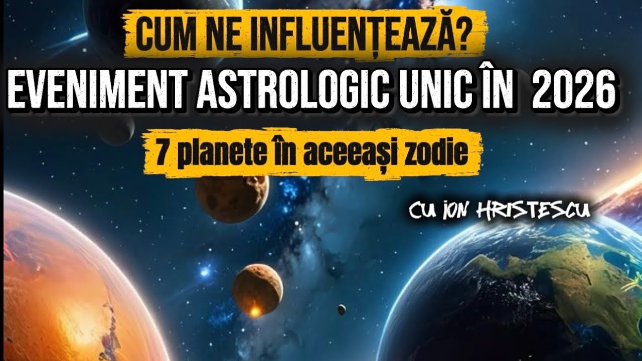 Cum ne influențează? Eveniment astrologic unic &icirc;n 2026. 7 planete &icirc;n aceeași zodie. Cu Ion Hristescu
