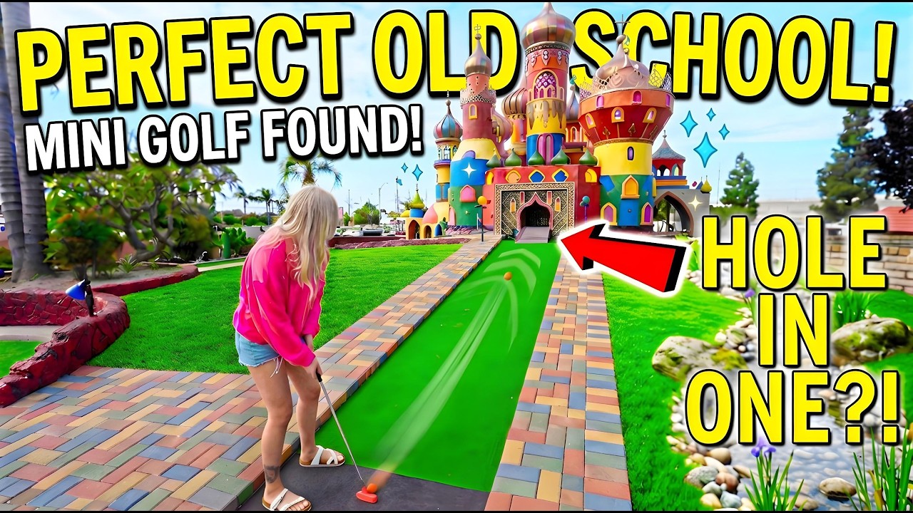 We Found a CRAZY Old School Mini Golf Course!