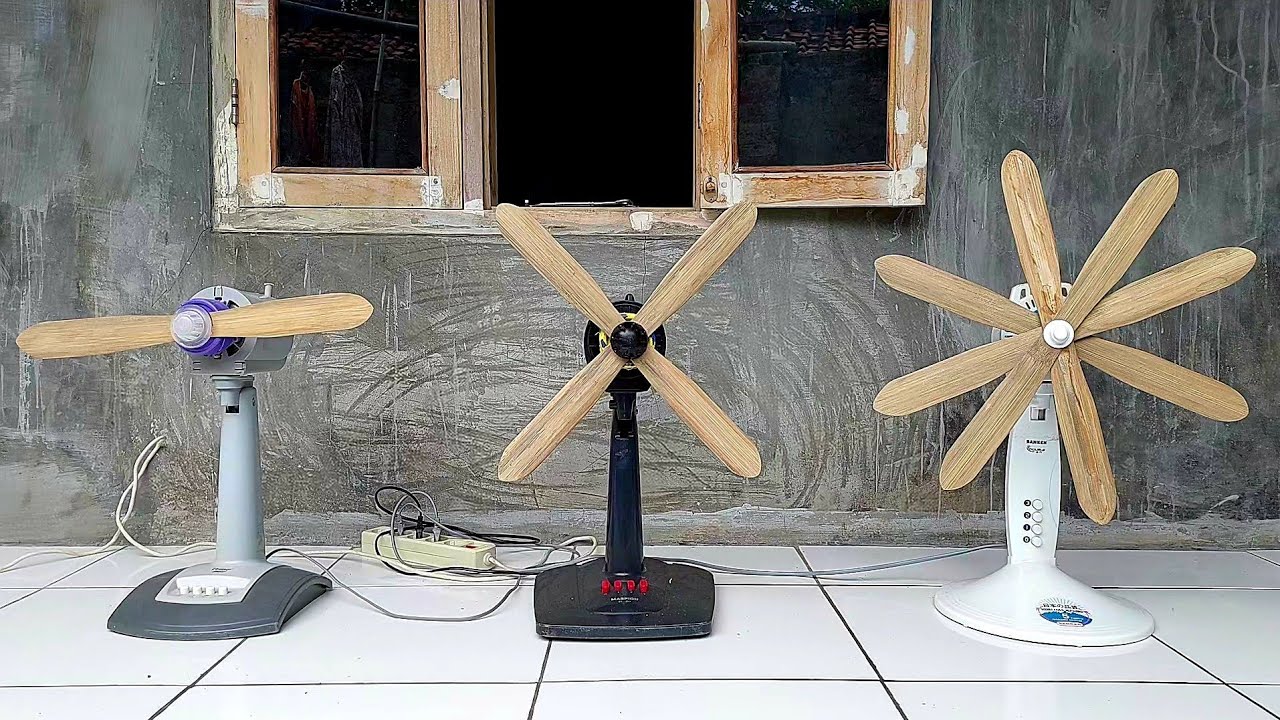 fan] kipas angin baling baling bambu