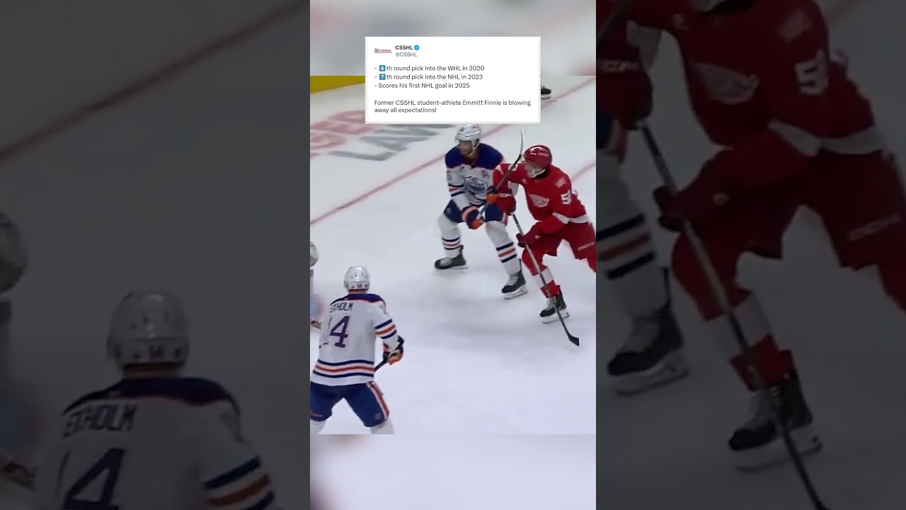 Former student-athlete Emmitt Finnie's first goal in the NHL
