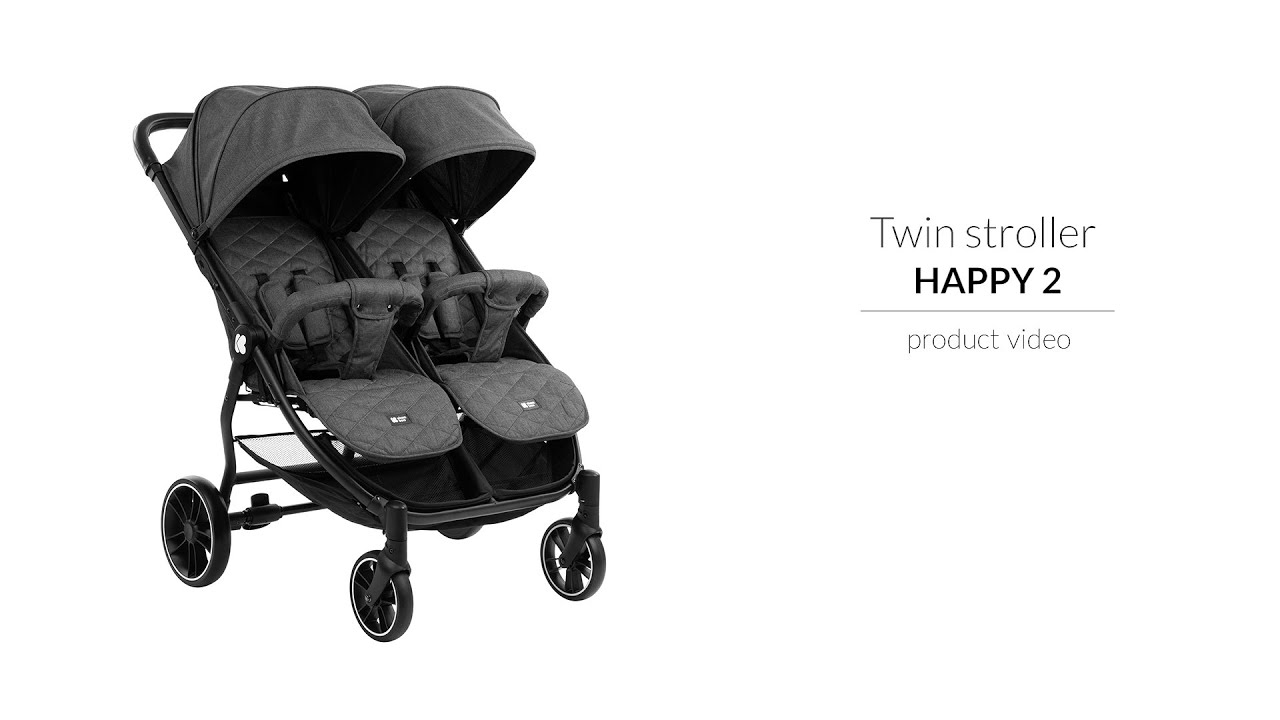 KikkaBoo | Twin stroller HAPPY 2
