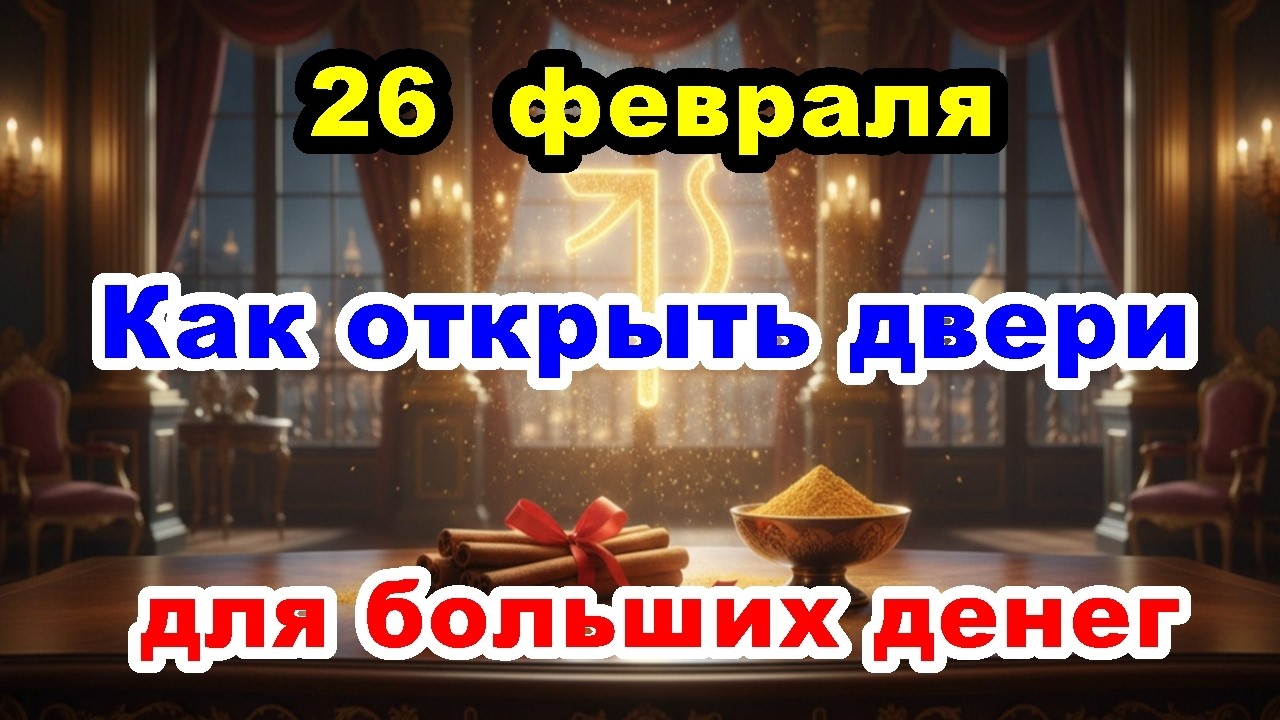 🔴26 февраля. Как открыть двери для больших денег?