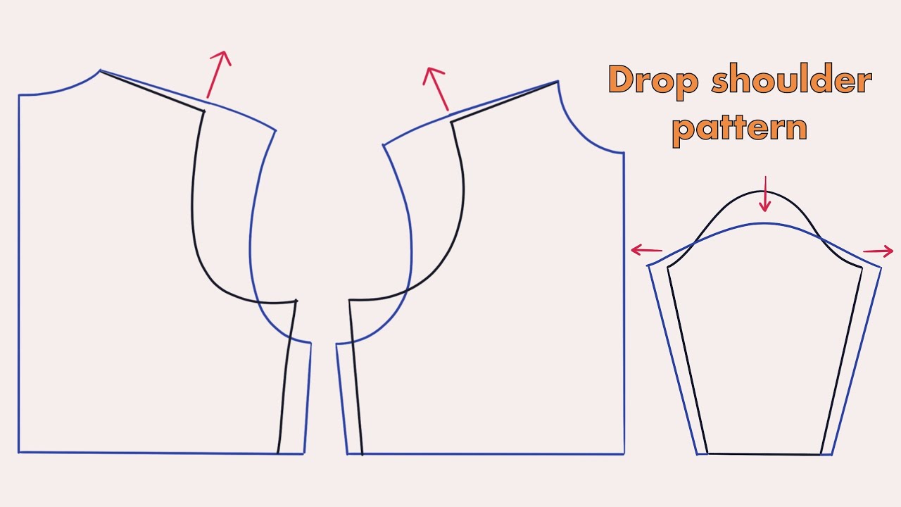How to draft a drop shoulder pattern from bodice Block | Sleeve pattern | Bodice Pattern 