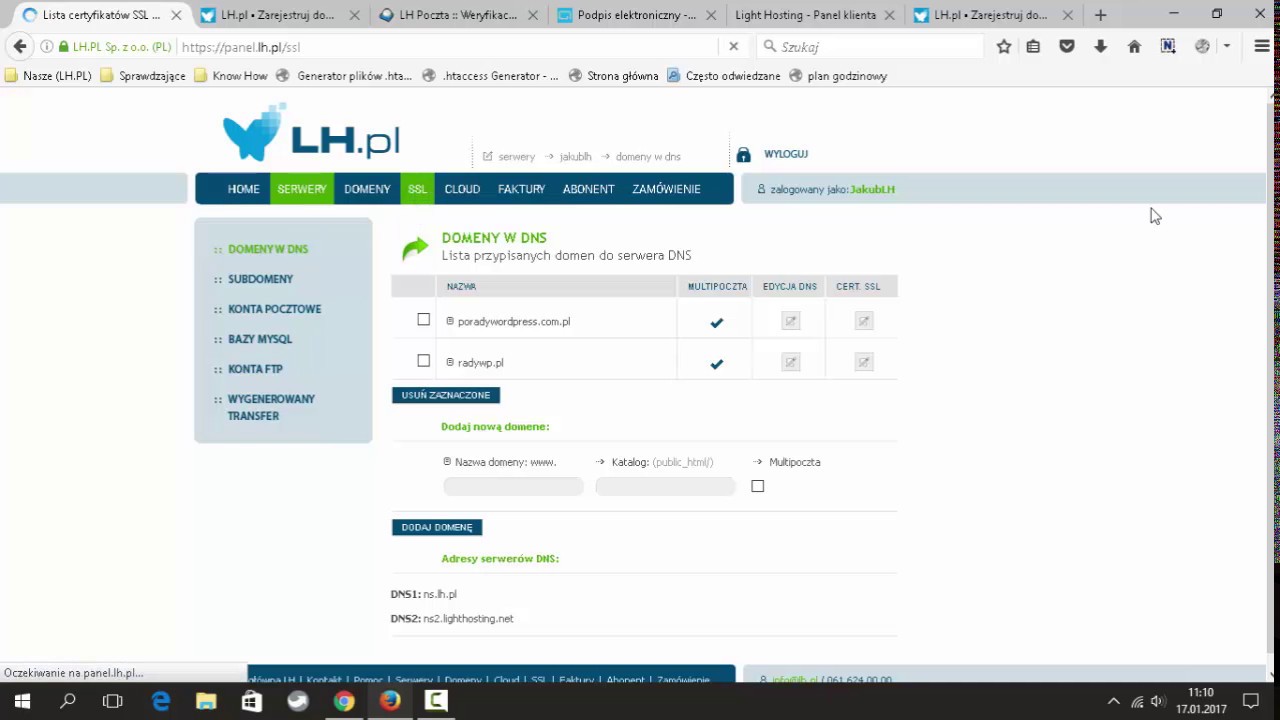 Jak zakupić i zainstalować certyfikat SSL na serwerze w LH?