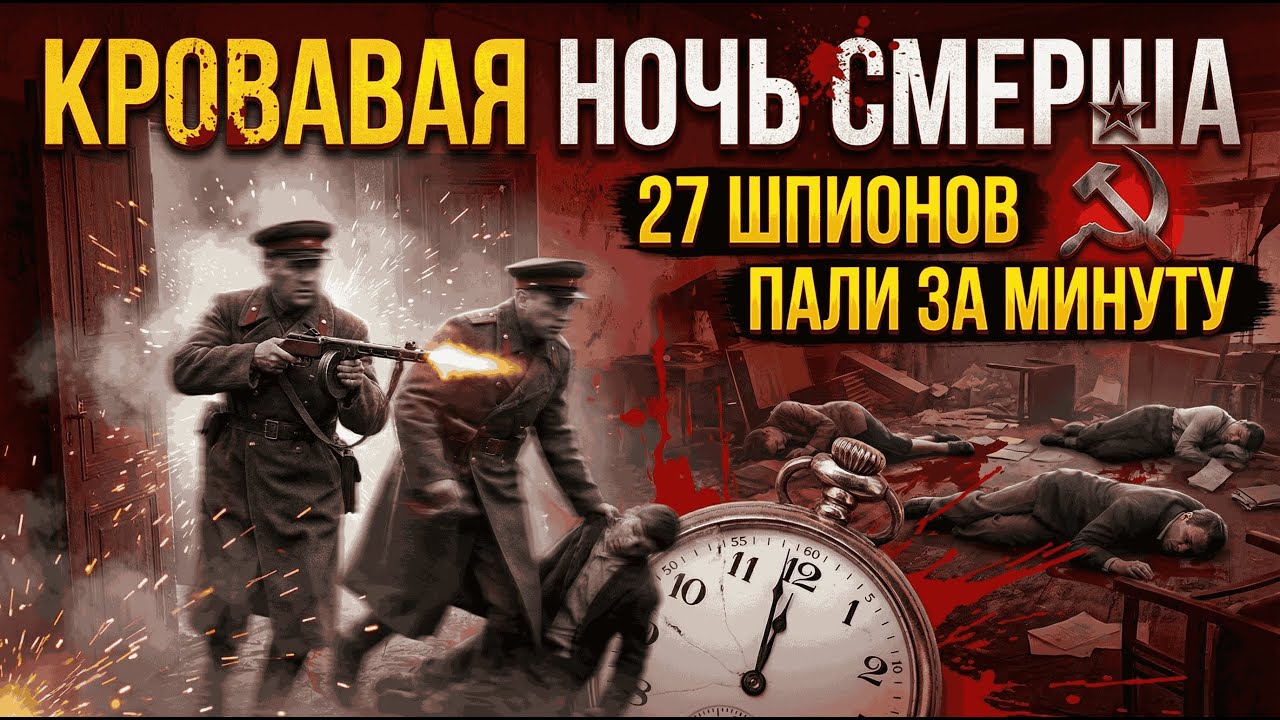 КРОВАВАЯ НОЧЬ СМЕРША: КАК 27 ШПИОНОВ ПАЛИ ЗА МИНУТУ