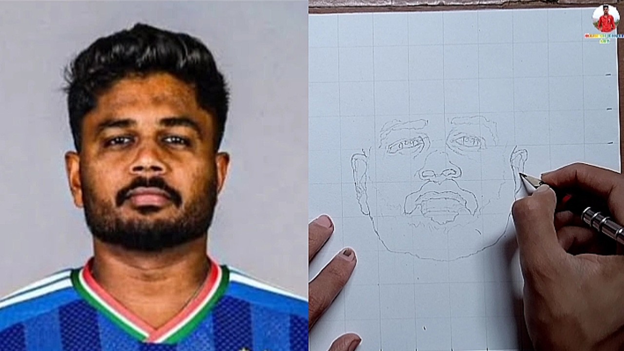 Sanju samson drawing / sanju samson drawing easy / sanju samson art