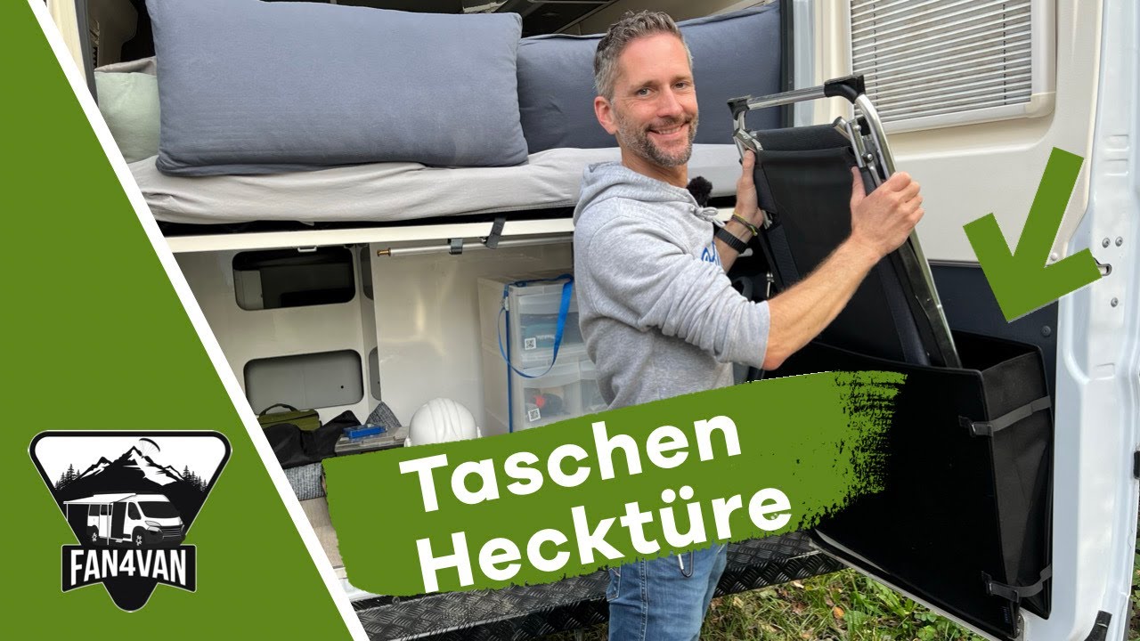 Kastenwagen Ordnung - Taschen für die Hecktüren Deines Campers