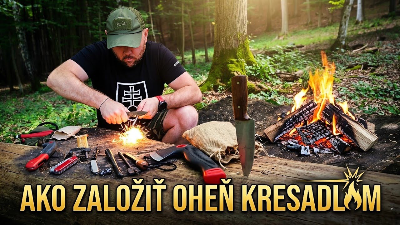 Ako jednoducho založiť oheň kresadlom | Typy, triky a technika | Kresadlo | Bushcraft |