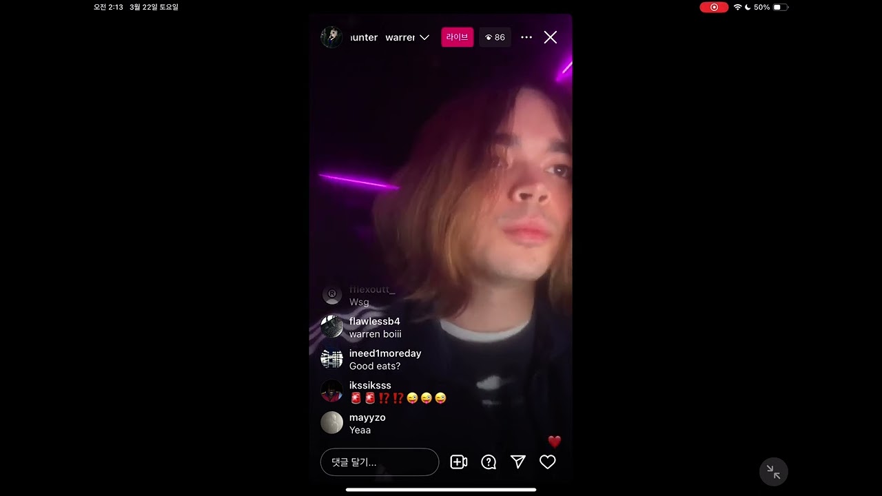Warren Hunter ig live