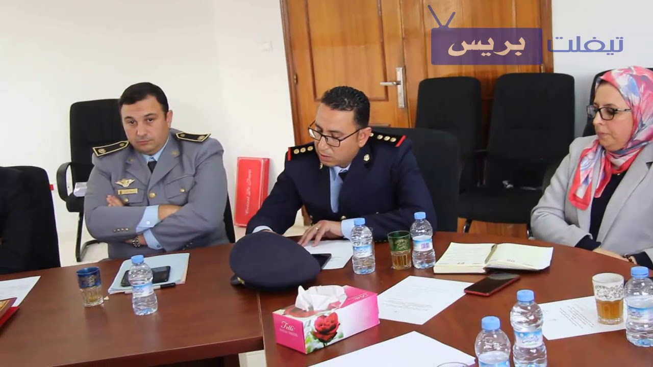 تدخل عبدالكريم العبدلاوي قائد الوقاية المدنية بتيفلت خلال لقاء السلامة الطرقية بمحكمة تيفلت