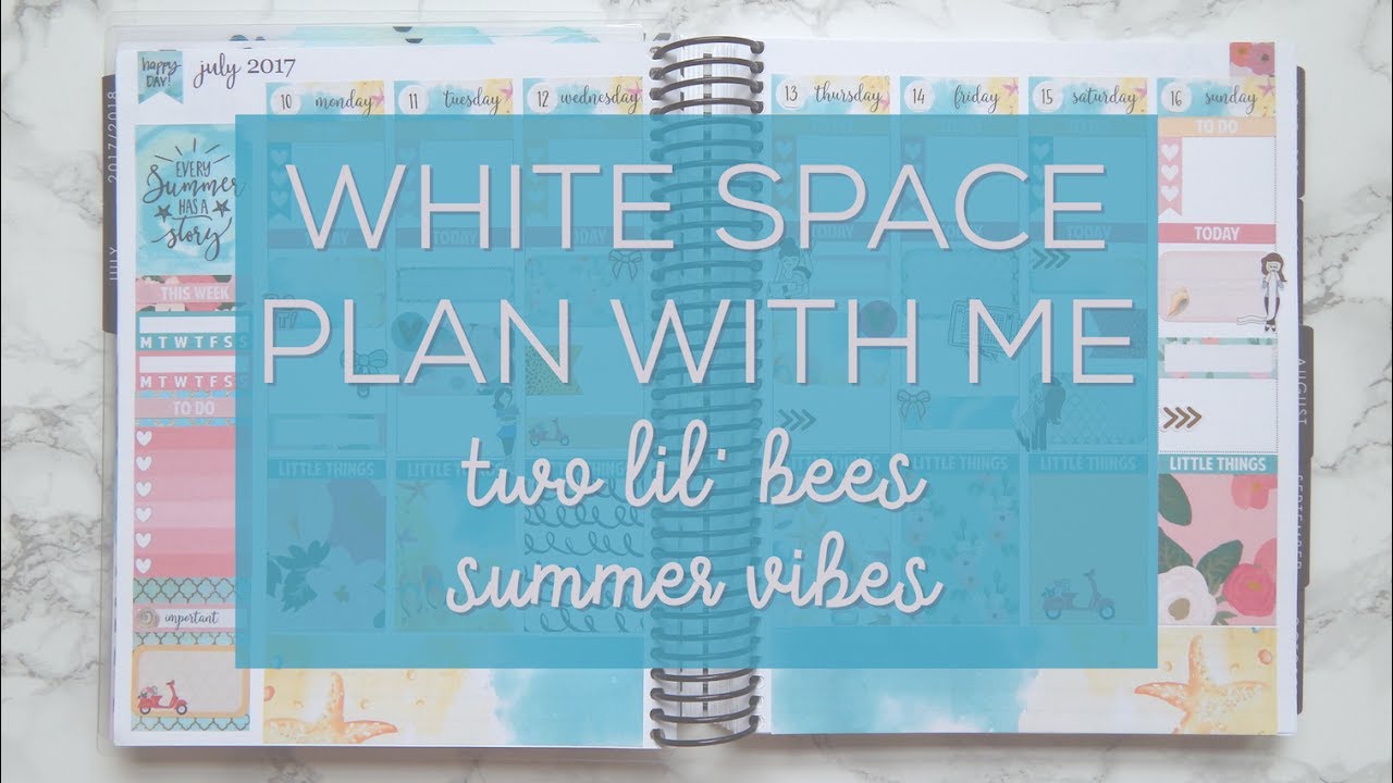 PLAN WITH ME &raquo; ft. Two Lil' Bees &raquo; White Space Planner Spread