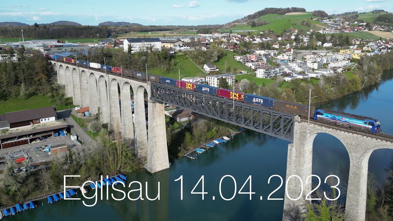 [4K 60FPS] rail traffic in Eglisau (ZH) - 14.04.2023