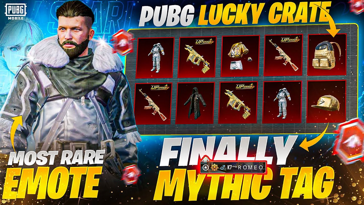 PUBG Mobile Lucky Crate Opening | Most Rare Outfits | Finally Mythic Tag Done | Tips & Tricks