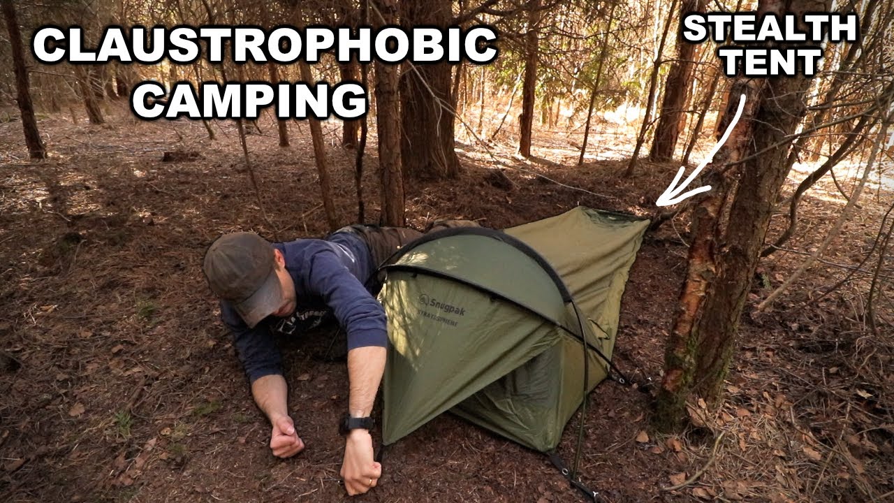 Claustrophobic Camping in Stealth Tent | Solo Overnight in Dense Forest