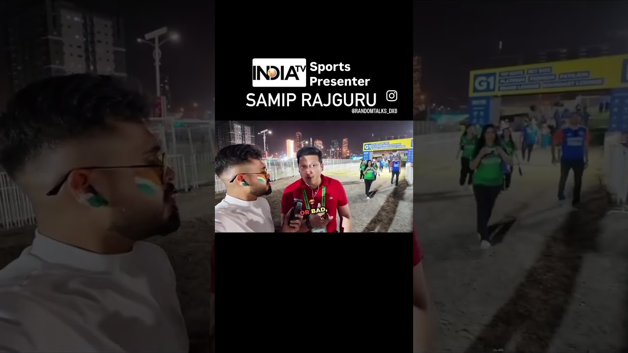 Sports Presenter Samip Rajguru #indvspak #iccchampionstrophy2025 #interview #dubai