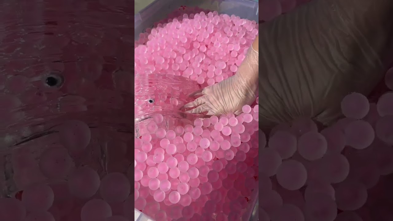 Our first Frog Spawn slime: Eye Candy ♡ #slime #clearslime #slimeasmr #slimevideos #foryoupage #asmr