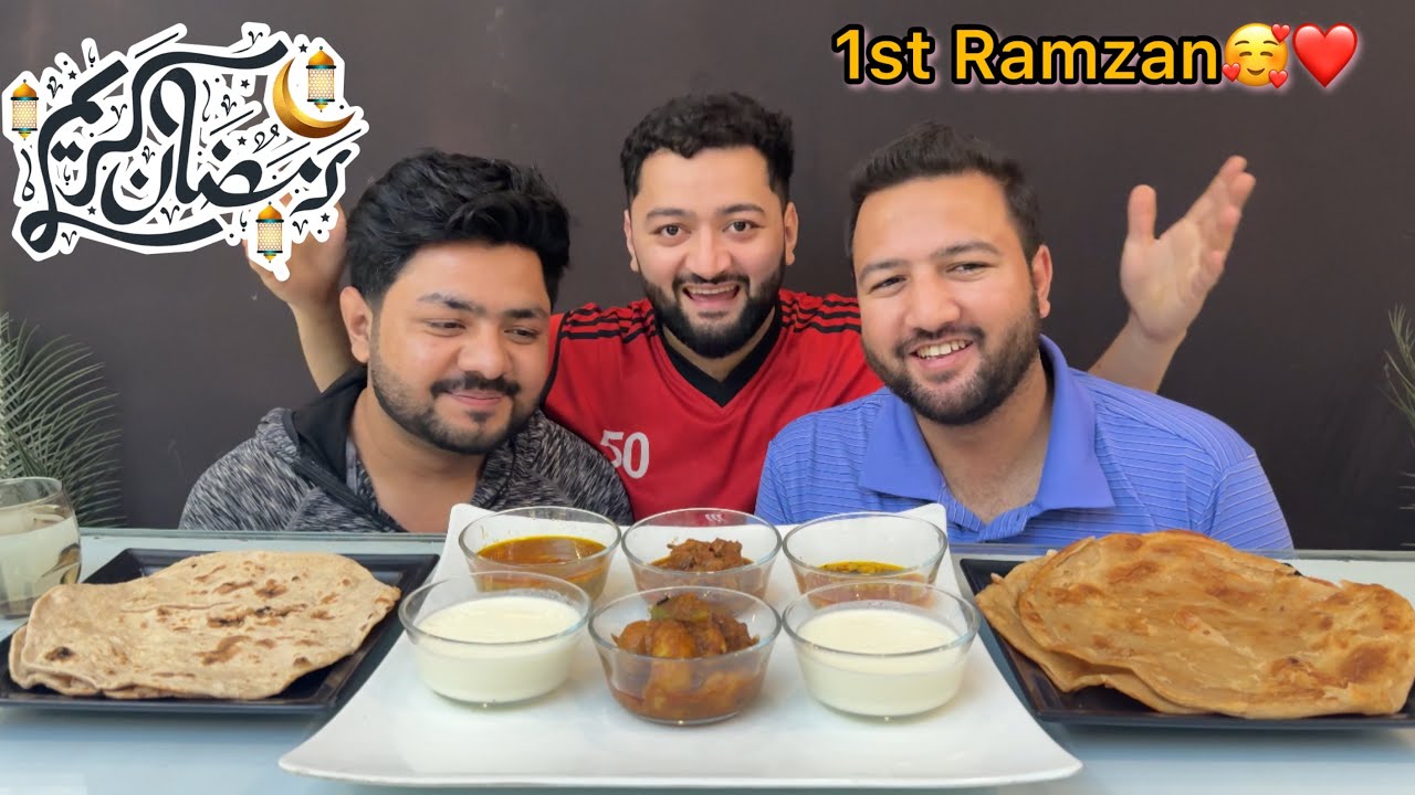 Ramadan Kareem 1st 🥇 Sehri | MUKBANG  🌙 ✨