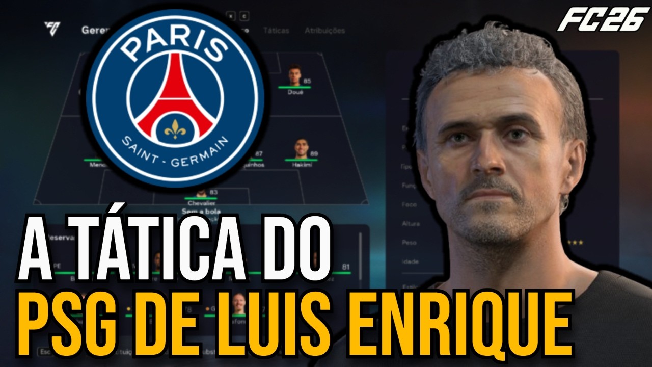TÁTICA DO PSG DE LUIS ENRIQUE - FC26
