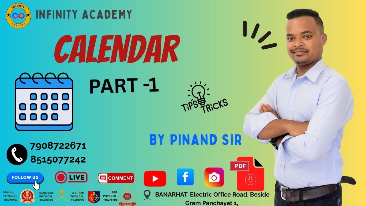 CALENDAR I PART 1 I ALL QUESTIONS & CONCEPTS I IMPORTANT FOR ALL EXAMS I INFINITY ACADEMY
