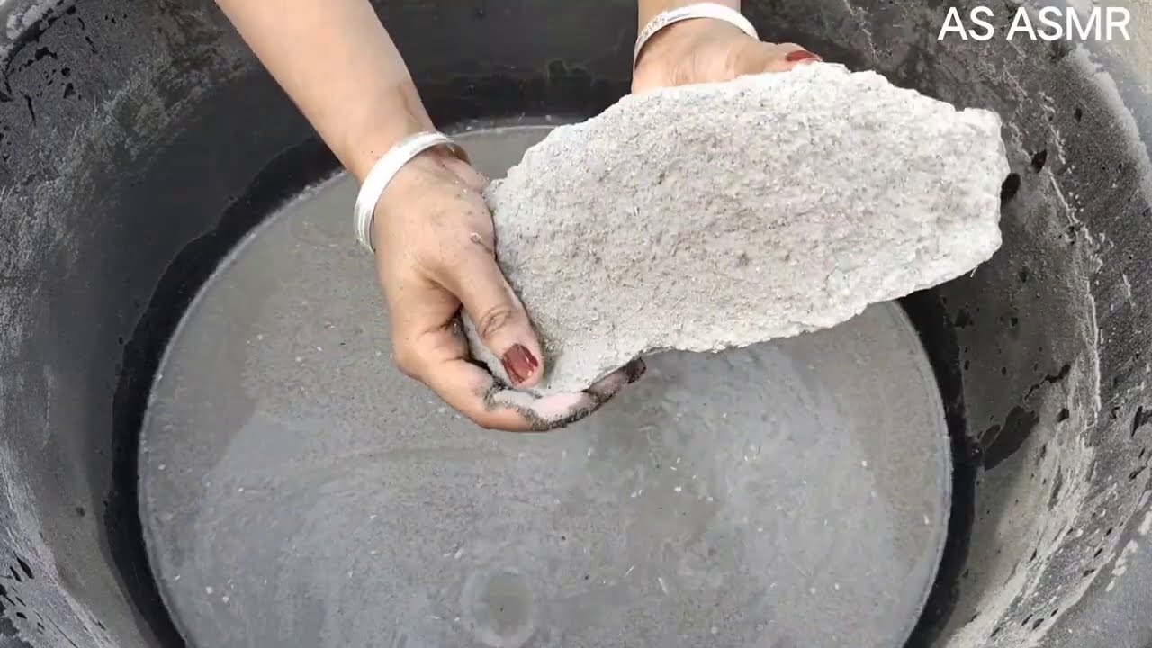 Reused pure cement dry water 💦 crumbling super dusty soft dry crumbling
