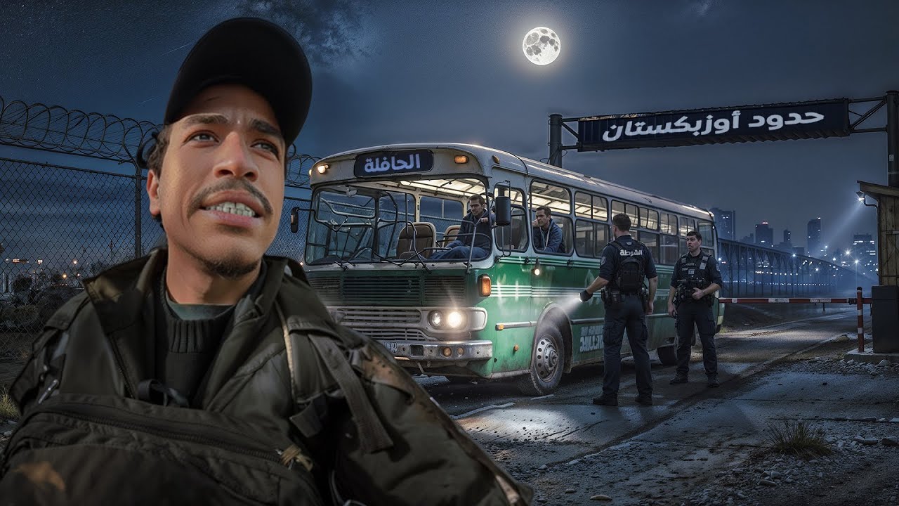 قطعت الحدود البرية بين كازاخستان وأوزبكستان فحافلة نوم 😨 رحلة متعبة فآسيا الوسطى