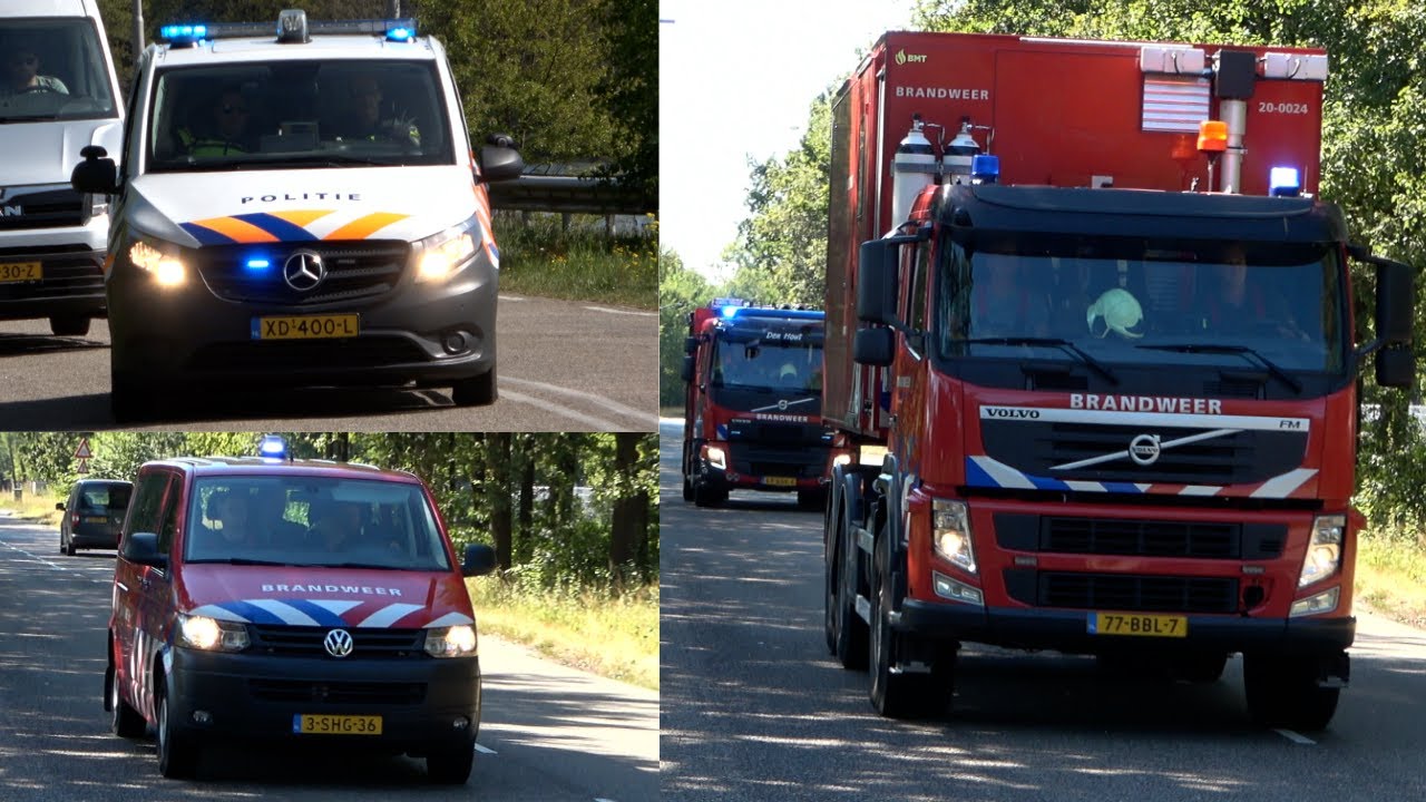 [BOE] Brandweer en Politie met spoed naar verschillende melding in Midden West Brabant