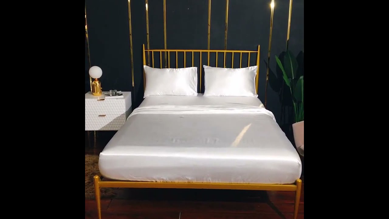White Silk Fitted Sheets Silk Bed Linen - PandaSilk.com