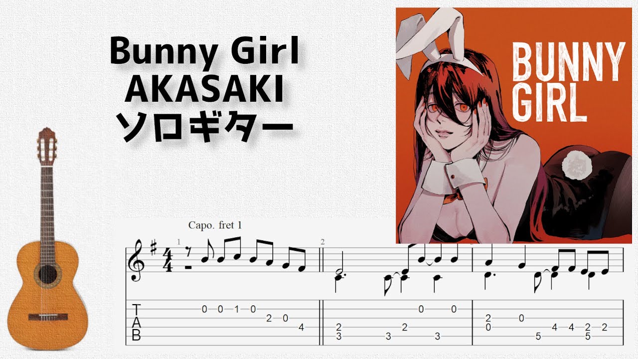 🎶 Bunny Girl / AKASAKI [Fingerstyle Guitar TAB] 🎸