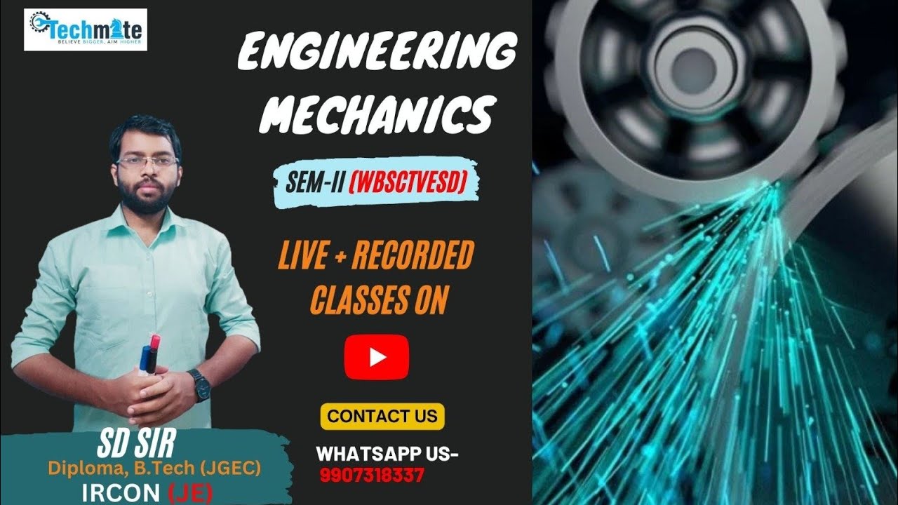 E. Mech Lecture-01 {Demo Class} || 2nd Sem || Er. SD Sir ||WBSCTVESD || WBPSC JE AE || WBSETCL JE AE