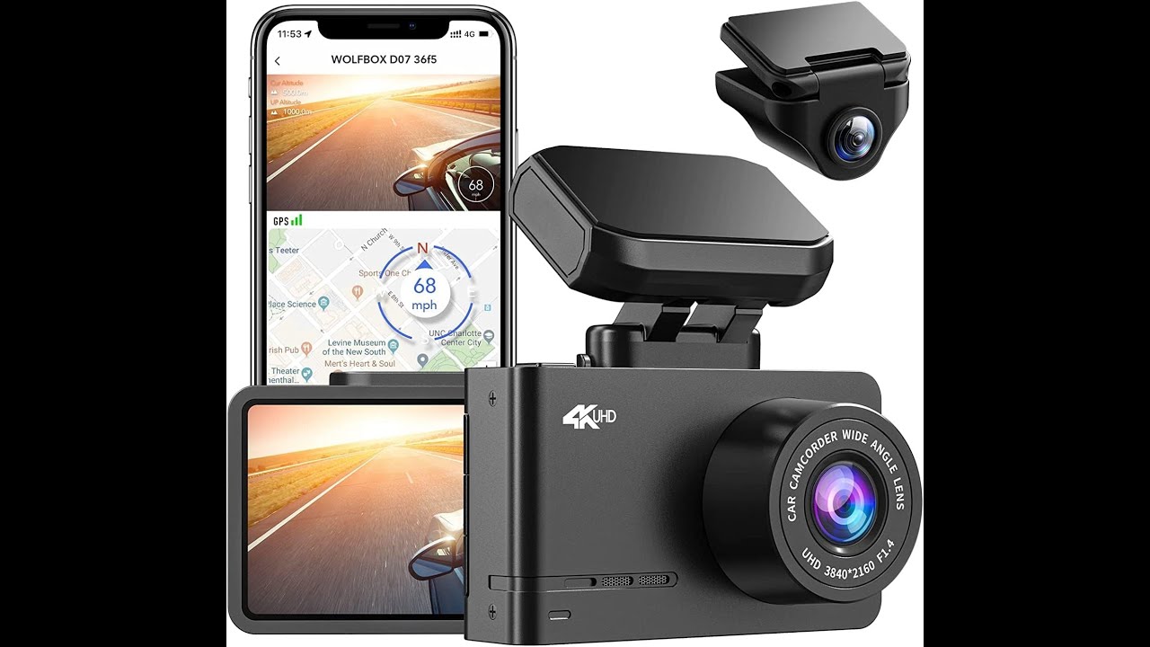 WOLFBOX D07 4k Dash Cam Front And Rear Car Camera