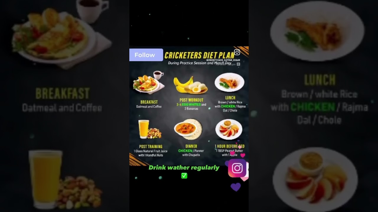 Cricketers general diet plan #cricket #cricketcoach #cricketpractice #sportscoach #shortvideo