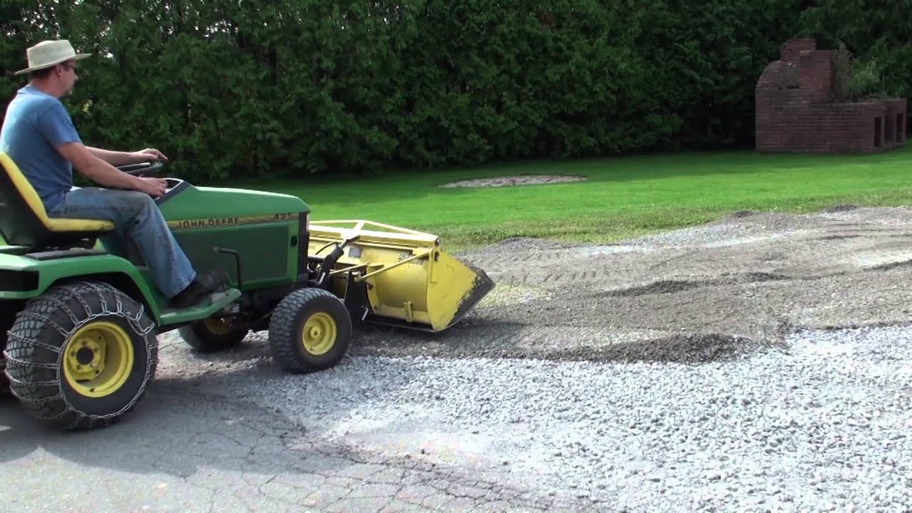 Moving gravel with my plow bucket (Plucket)