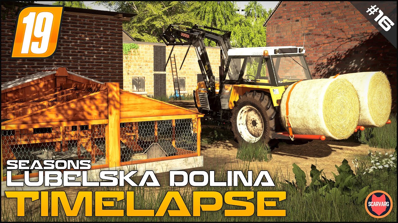 I have bought rabbits, drawing bales ⭐ FS19 Lubelska Dolina Seasons Timelapse #16