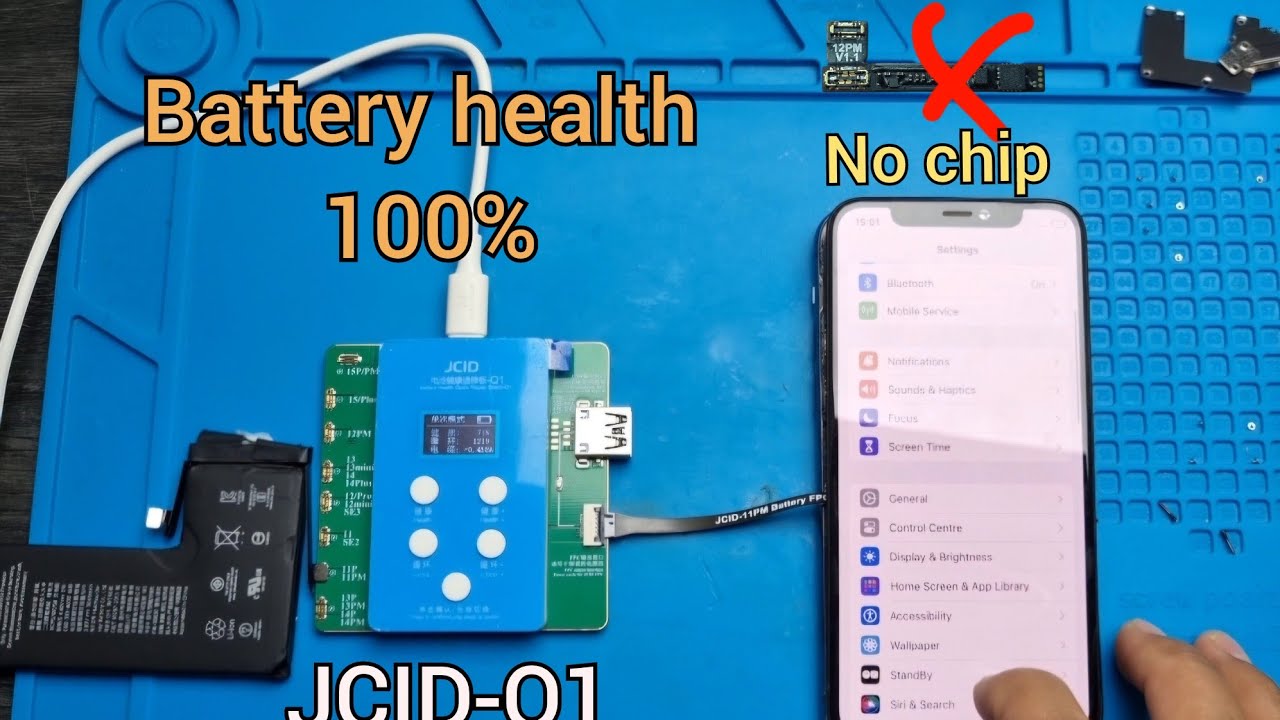 Iphone 11 Pro Battery Health 100% using JCID-Q1, How To Remove 