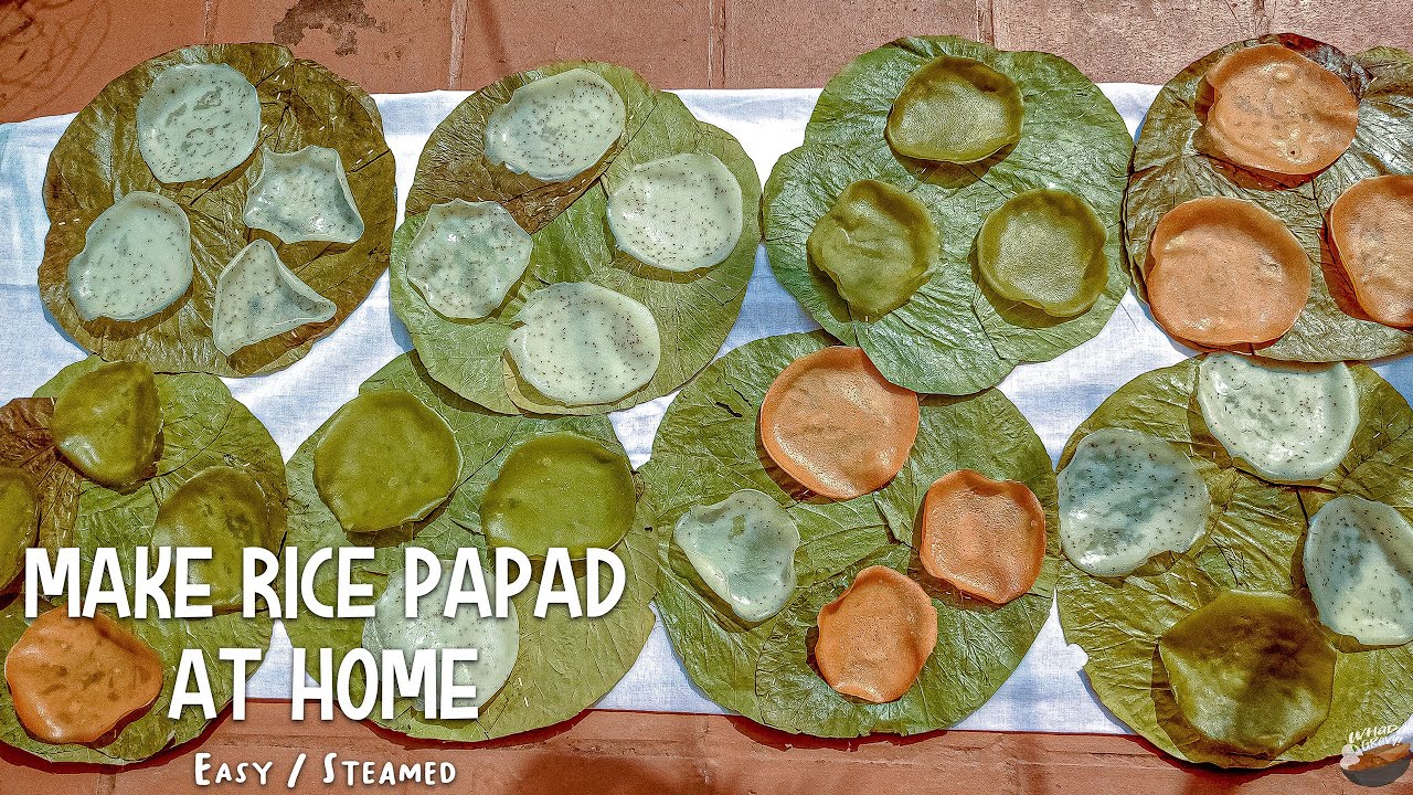Make Rice Papad at Home | Easy | Steamed | 3 Flavors | Traditional Recipe