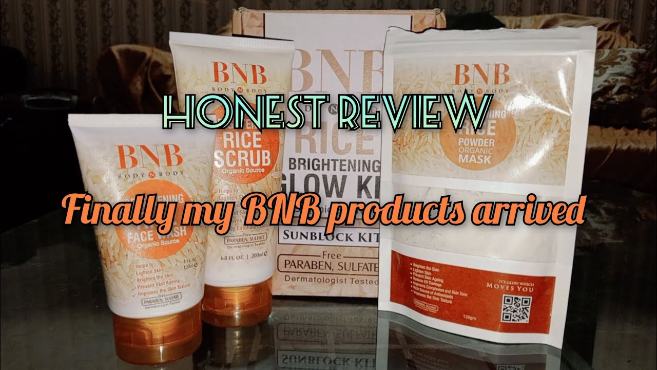 Review BNB Rice Brightening Glow Kit|BNB skincare products reviews|Rice organic glow kit