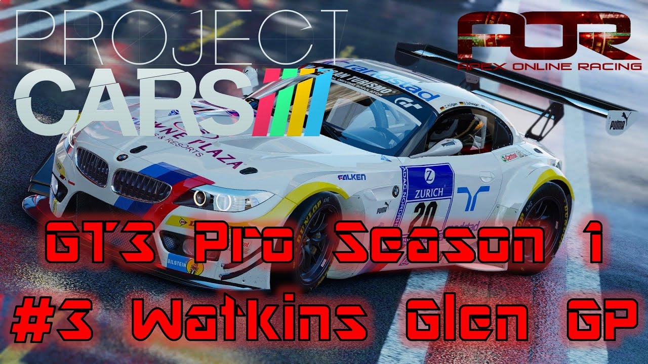 Project CARS [AOR PC GT3 Pro League][Season 1] #3 Watkins Glen GP