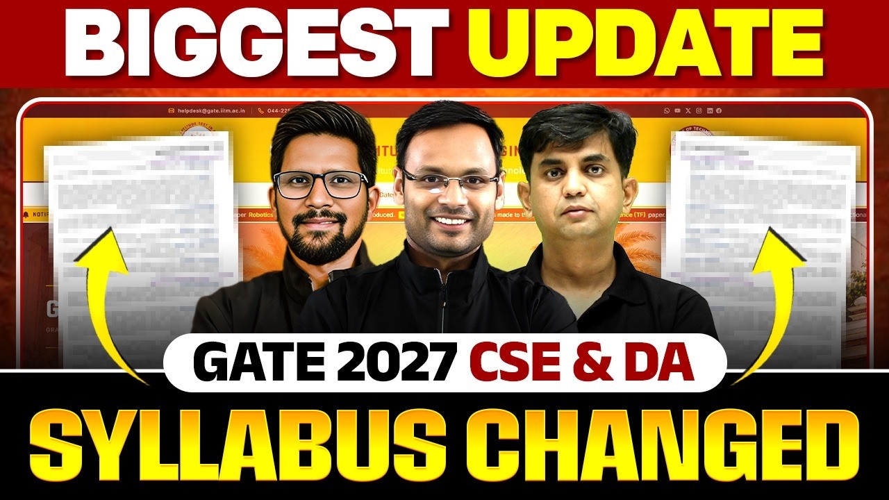 🚨 GATE 2027 Biggest Update: CSE & DA Syllabus Changed | New Preparation Plan Explained