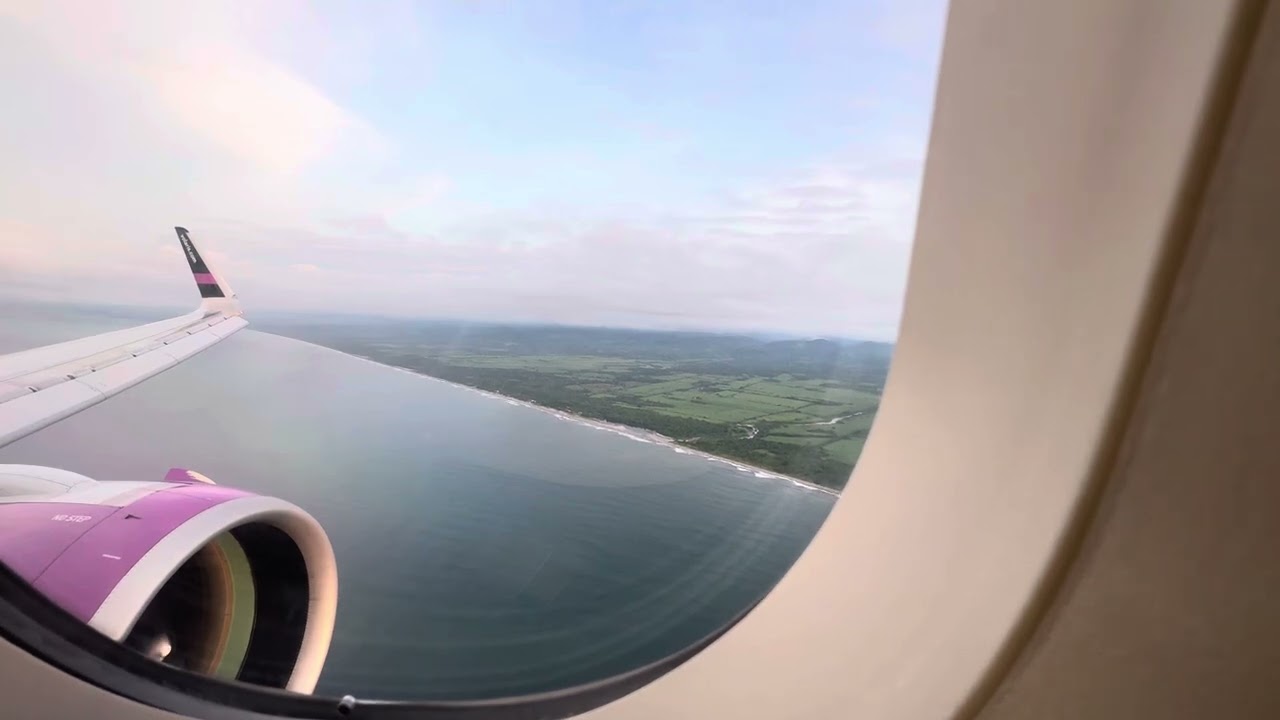 A320-271N Volaris El Salvador approach and landing into El Salvador Intl. airport