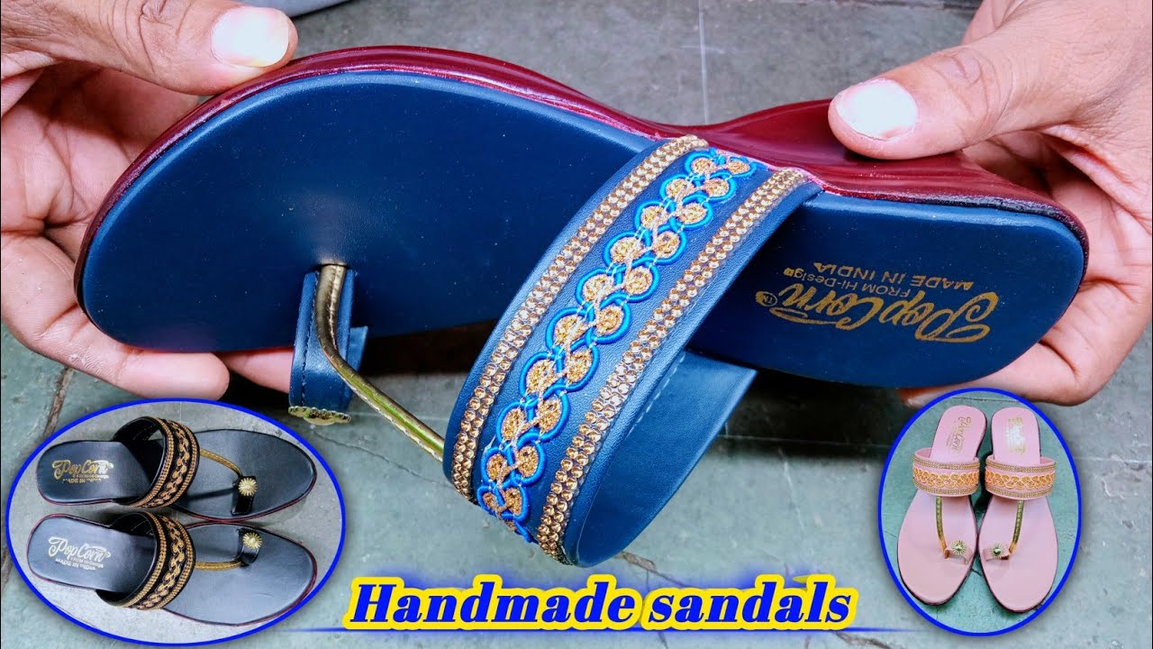 How to make kolapuri sandals | diy shoes | chappal making | design chappal