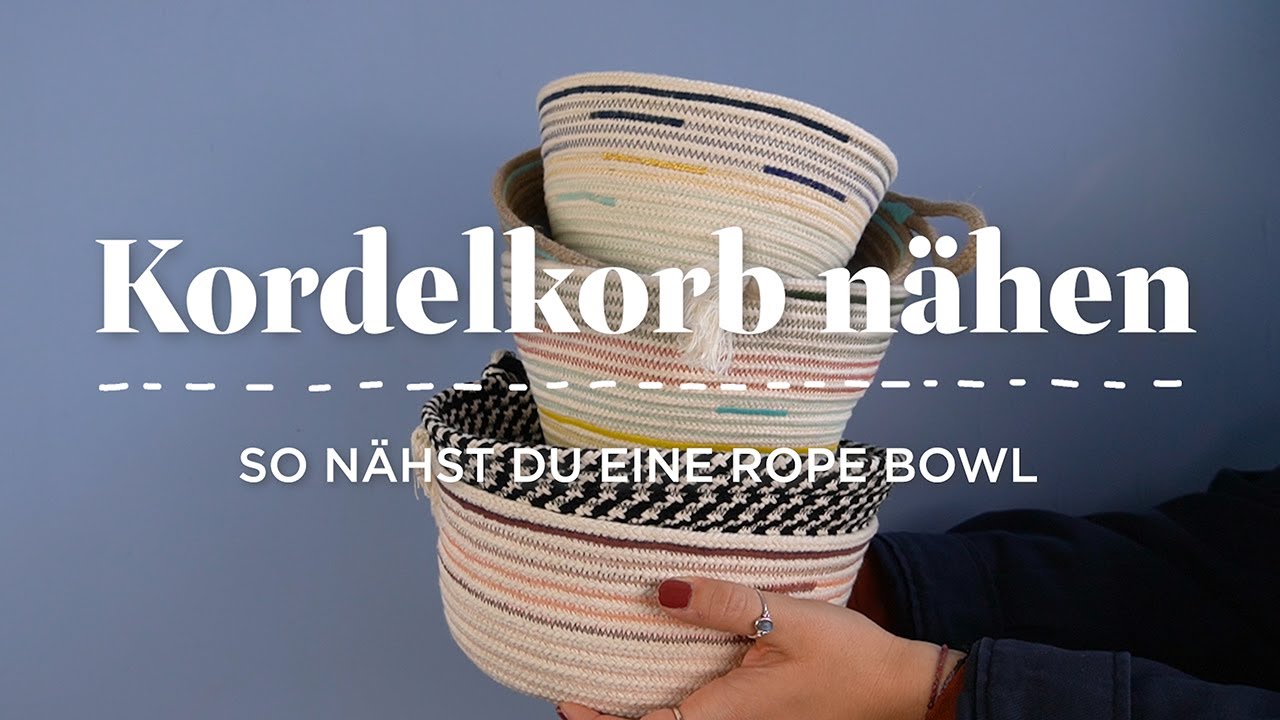 So nähst du eine Rope Bowl | Kordelkorb | Tutorial | DIY | KREANDO