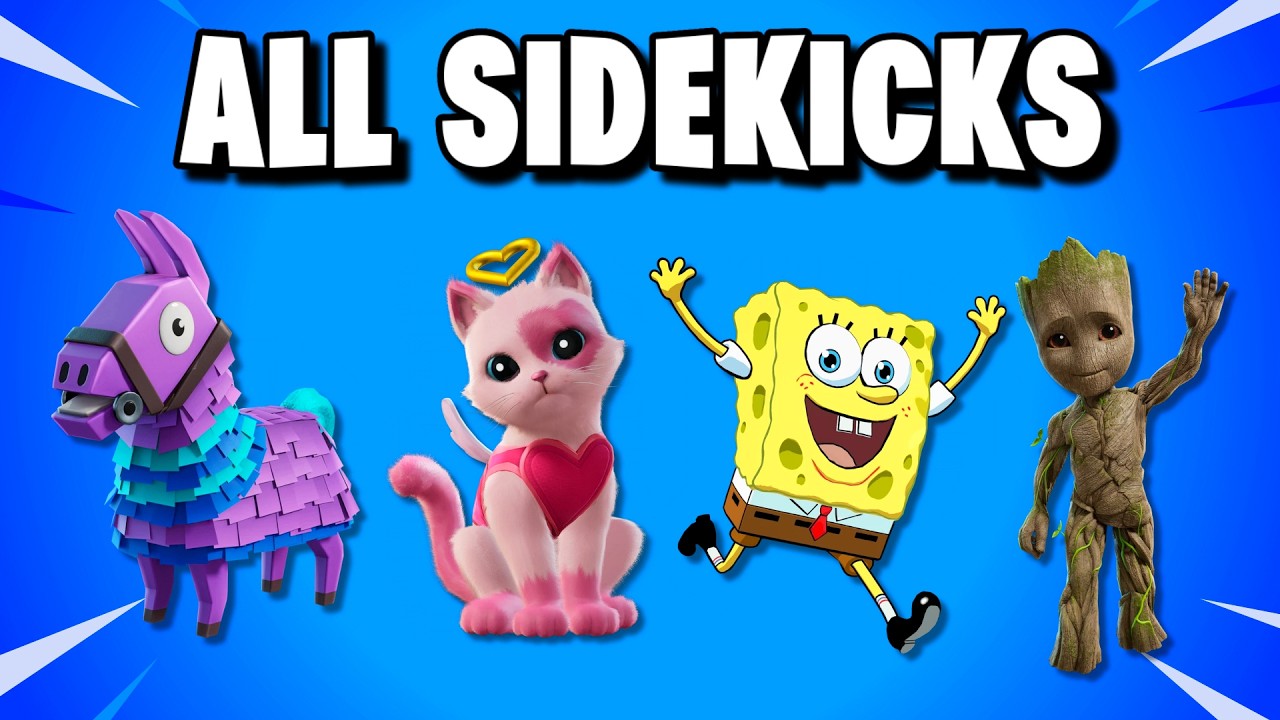 ALL Sidekicks in Fortnite! (All Pets, Edit Styles & Emotes)