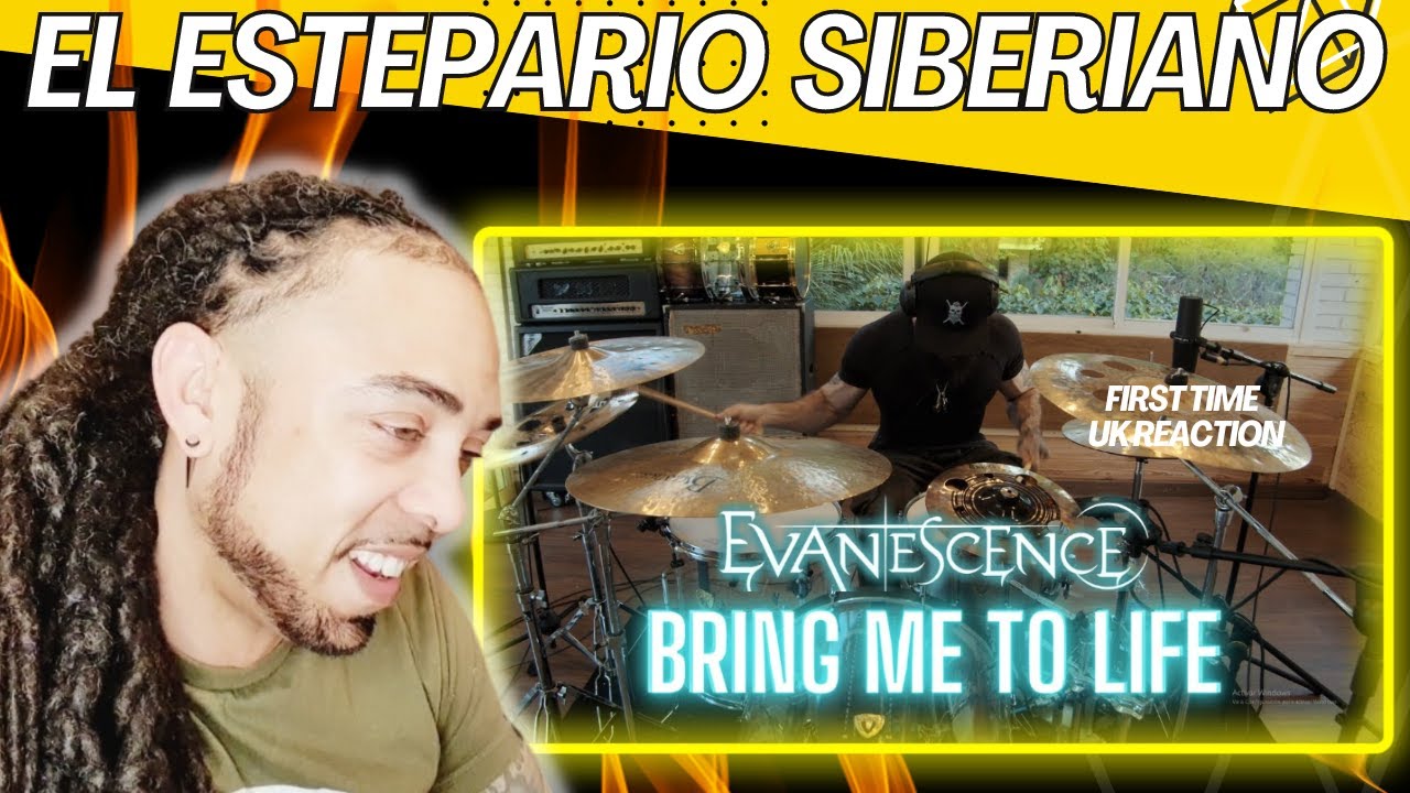 AMAZING!!! El Estepario Siberiano  - BRING ME TO LIFE EVANESCENCE DRUM COVER FIRST TIME UK REACTION]