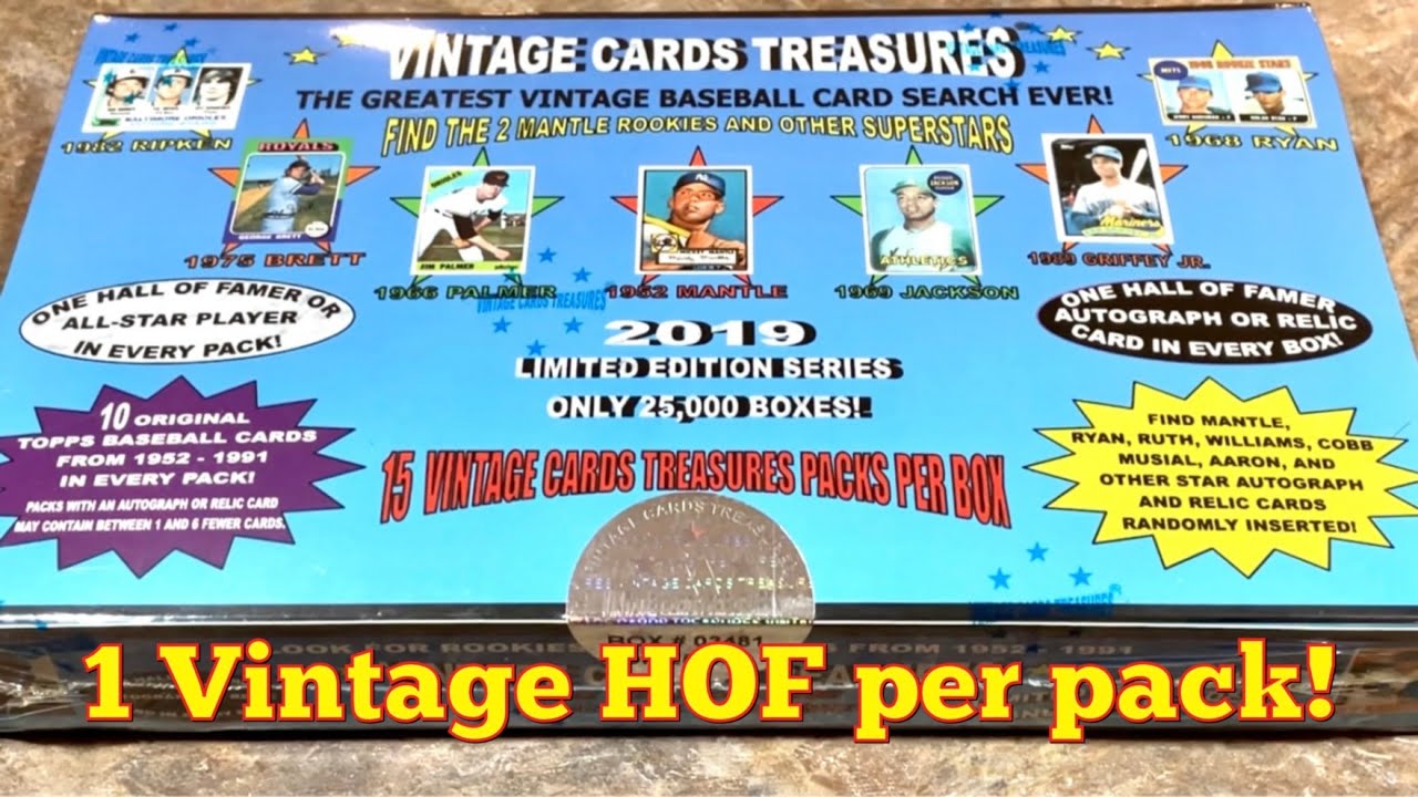 💰1952 TOPPS MICKEY MANTLE CHASE FROM VINTAGE CARD TREASURES!  (Box Opening)