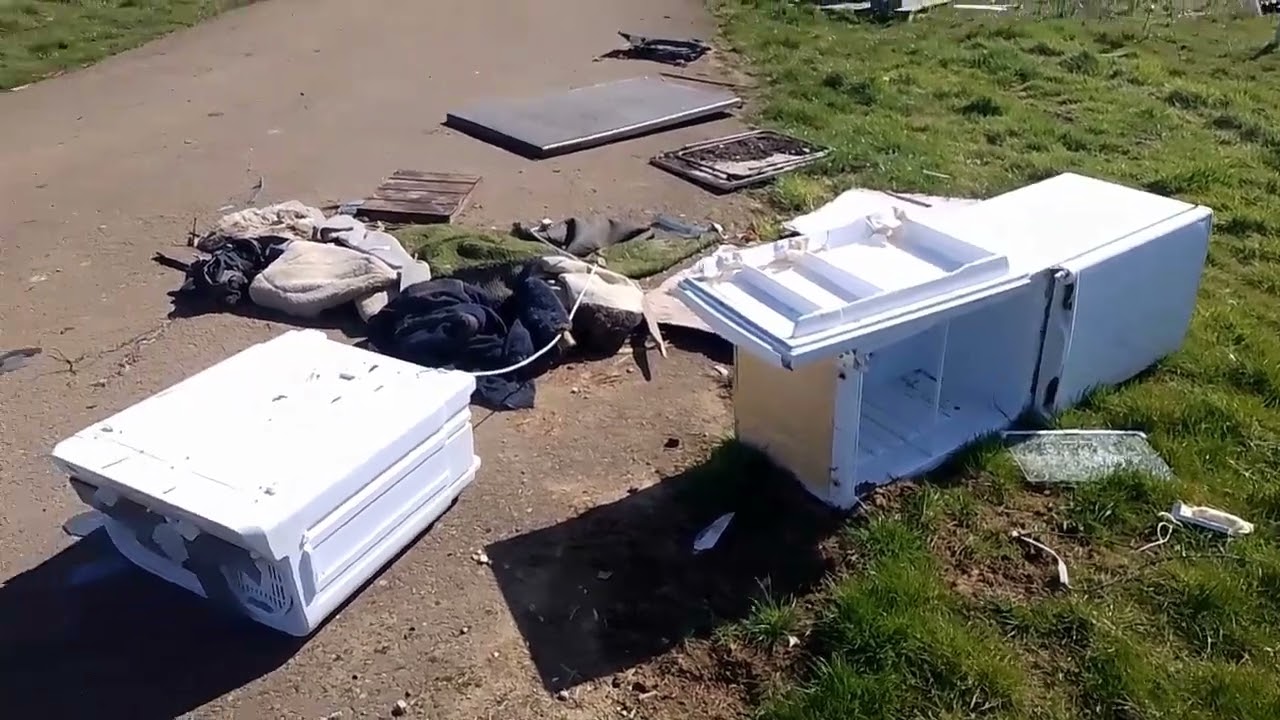 Mass fly-tipping adjacent to Wellington Place housing estate in Market Harborough