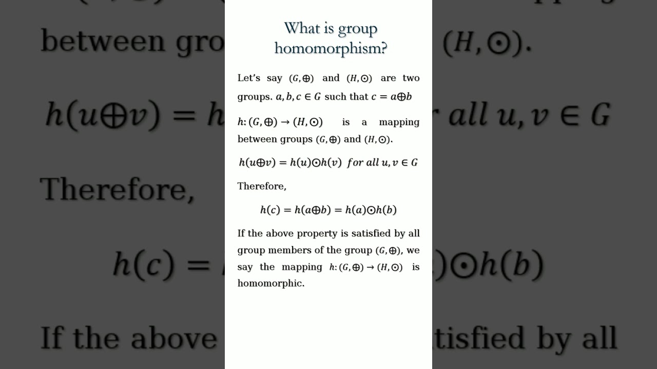 Group Homomorphism